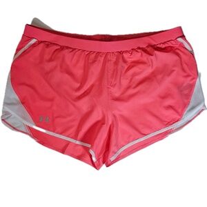 Under Armour Shorts Womens 3XL Coral HeatGear Loose Fit Athletic Running Lined